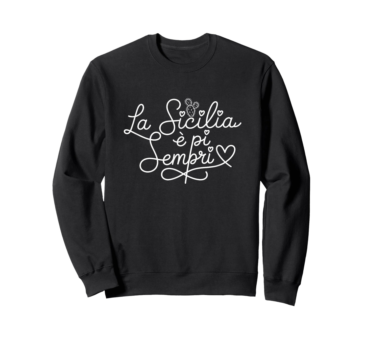 Sicily is Forever - Sicilian Patriotic Heart Line Art T-Shirt