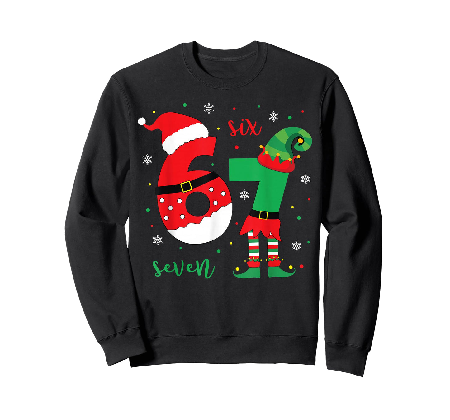 Funny 67 Christmas Costume Pajamas Holiday Outfit T-Shirt