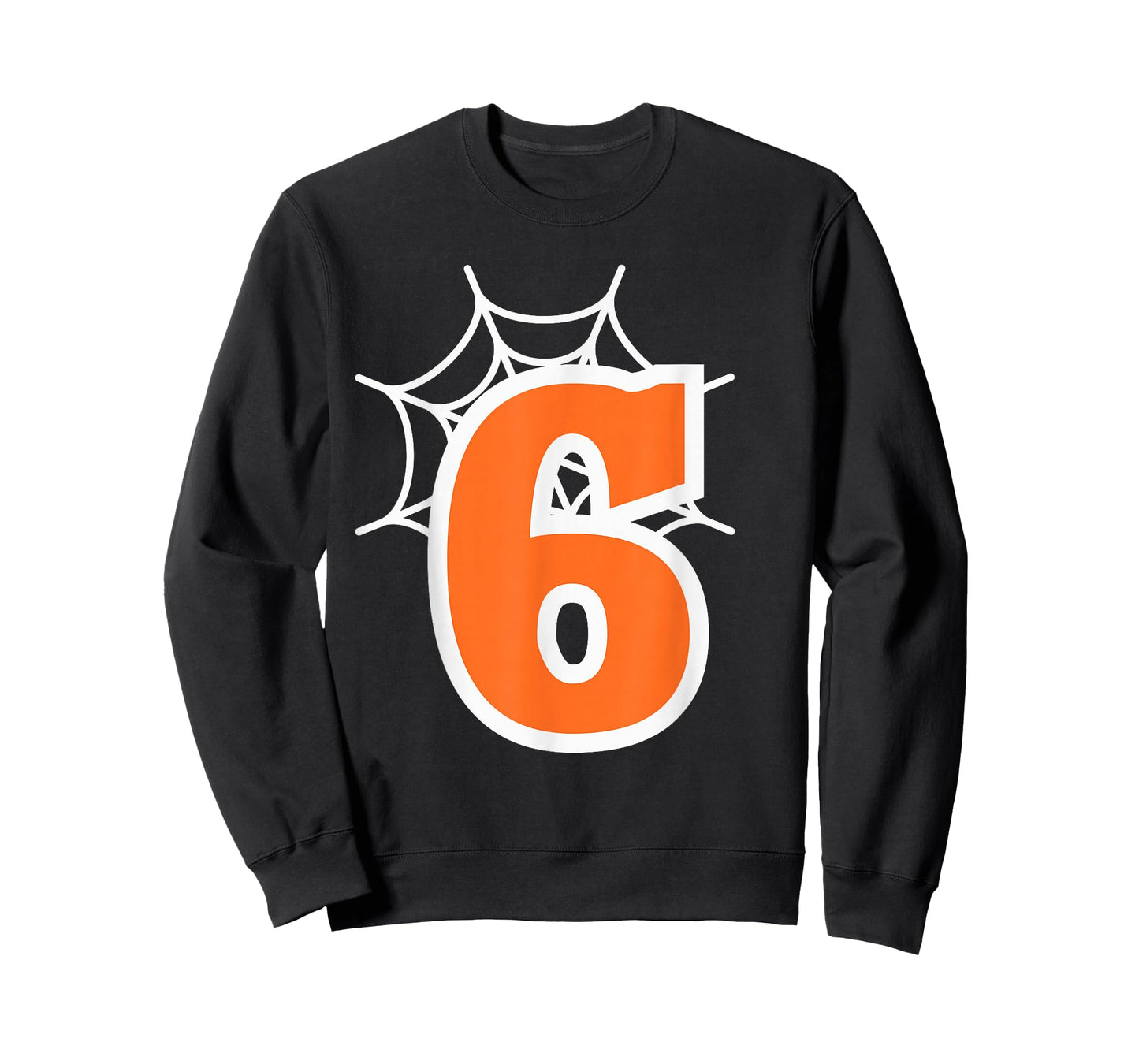 Number 6 Spider Web Six Seven Halloween T-Shirt