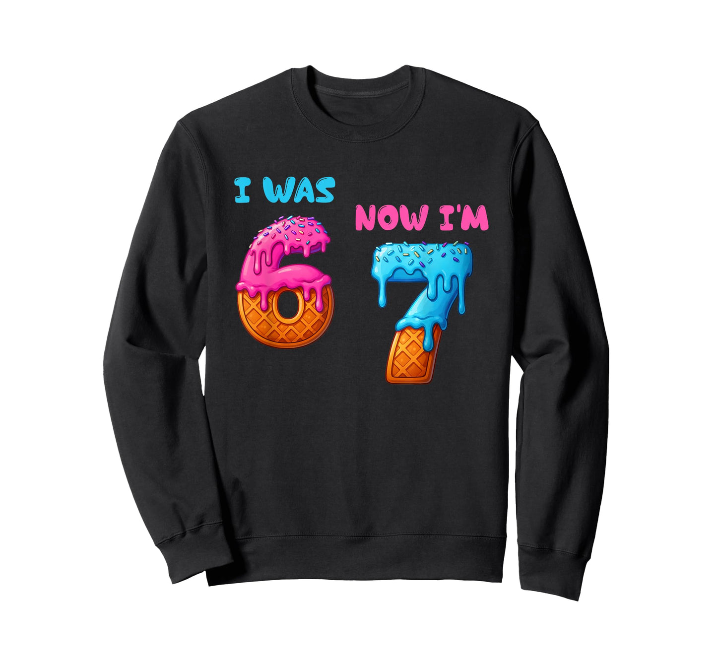 I was 6 Now I'm 7 Funny 7th Year Old Birthday 67 Meme T-Shirt