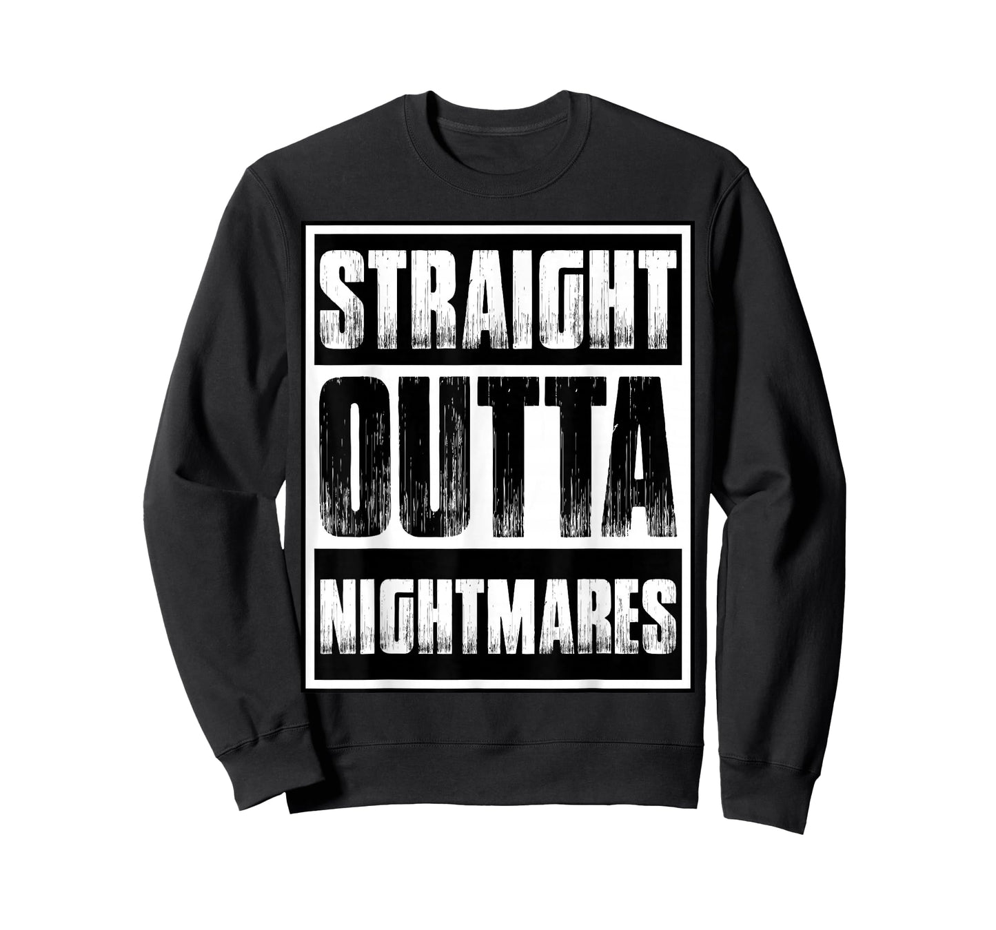Straight Outta Nightmares Horror Spooky Halloween Design T-Shirt