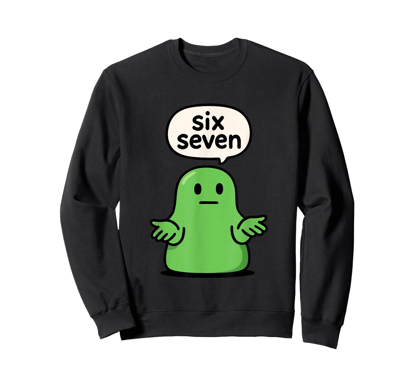 67 Six Seven 6-7 Green Blob Slime - Funny Kids Brainrot Meme T-Shirt