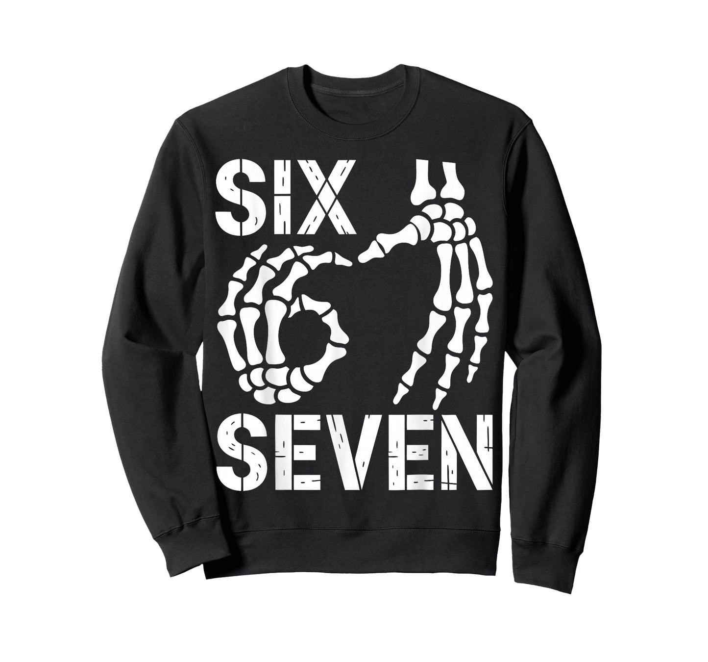 Six Seven 67 Halloween Skeleton Hands Sign 6 7 Halloween T-Shirt