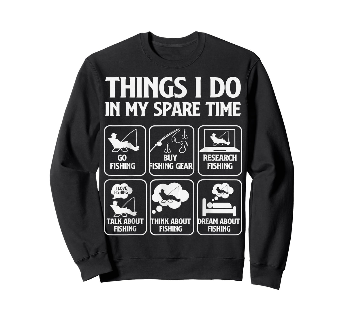 Things I Do in My Spare Time Fishing Boys Funny Fisherman T-Shirt