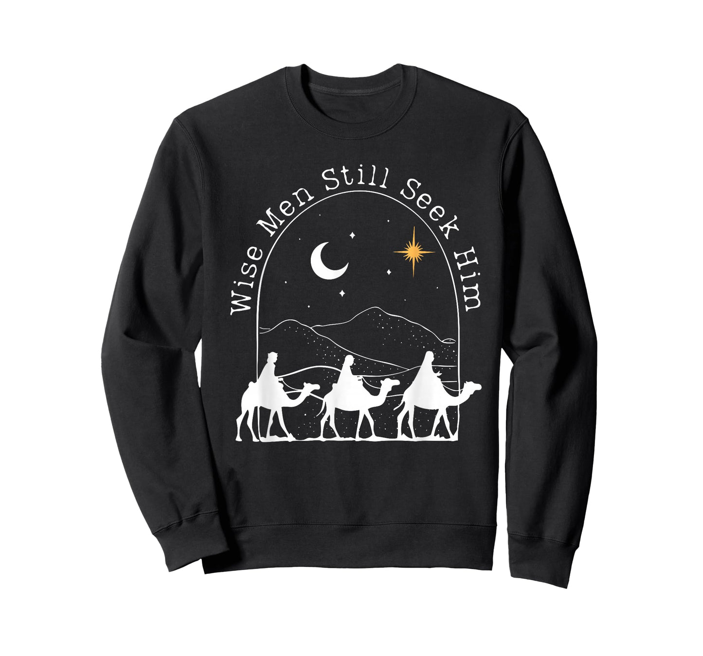 Wise Men Still Seek Him Christian Christmas Jesus Design T-Shirt