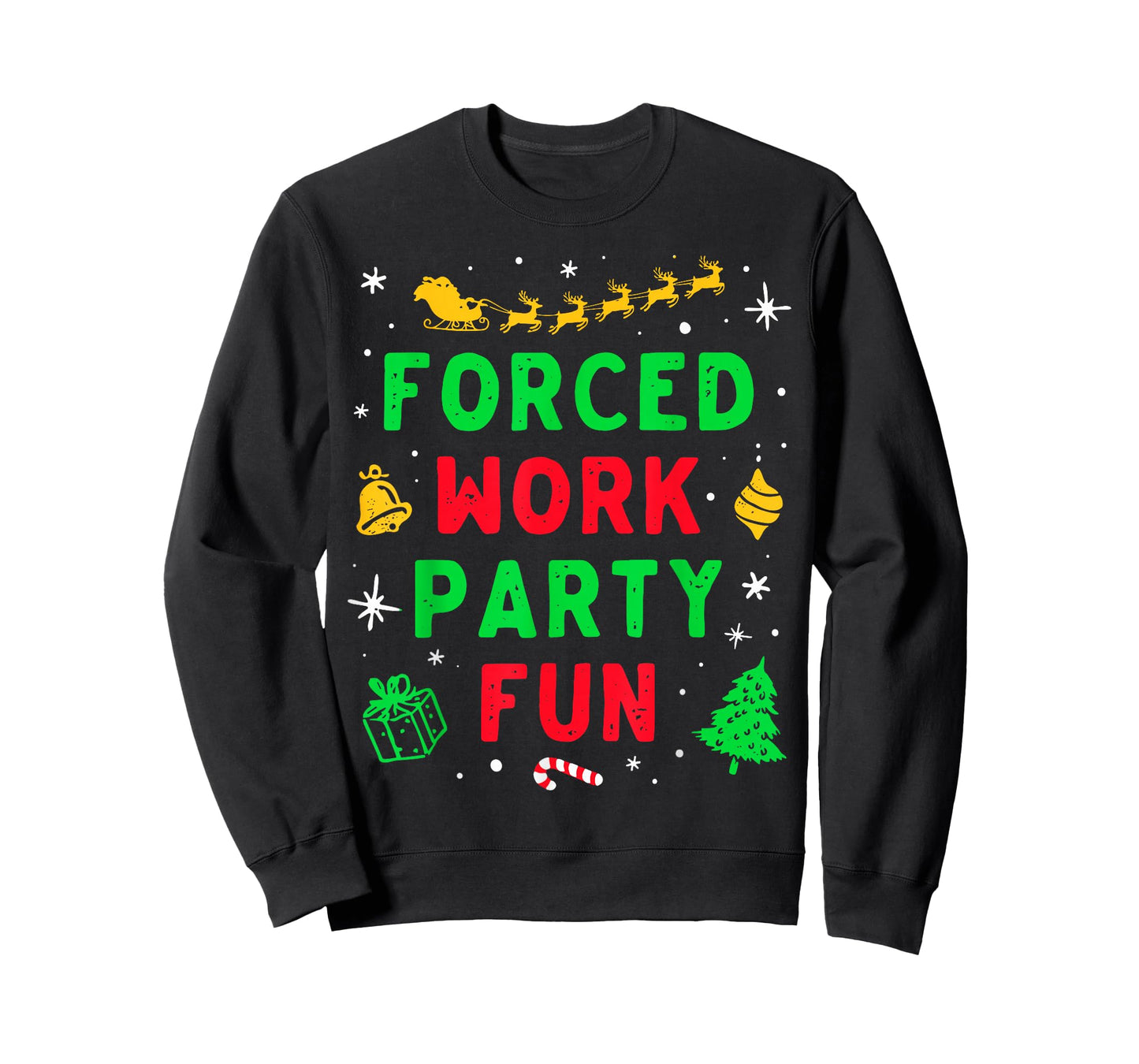 Forced Work Party Fun Vintage Office Merry Christmas Party T-Shirt