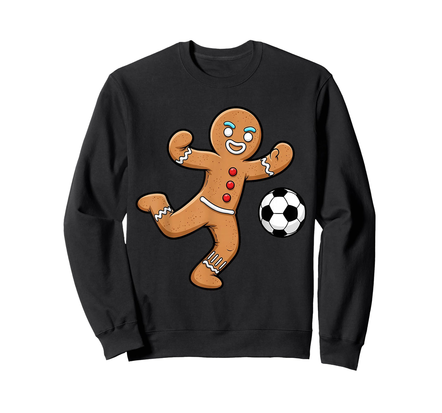 Gingerbread Soccer Player Funny Christmas Women Men Kids T-Shirt