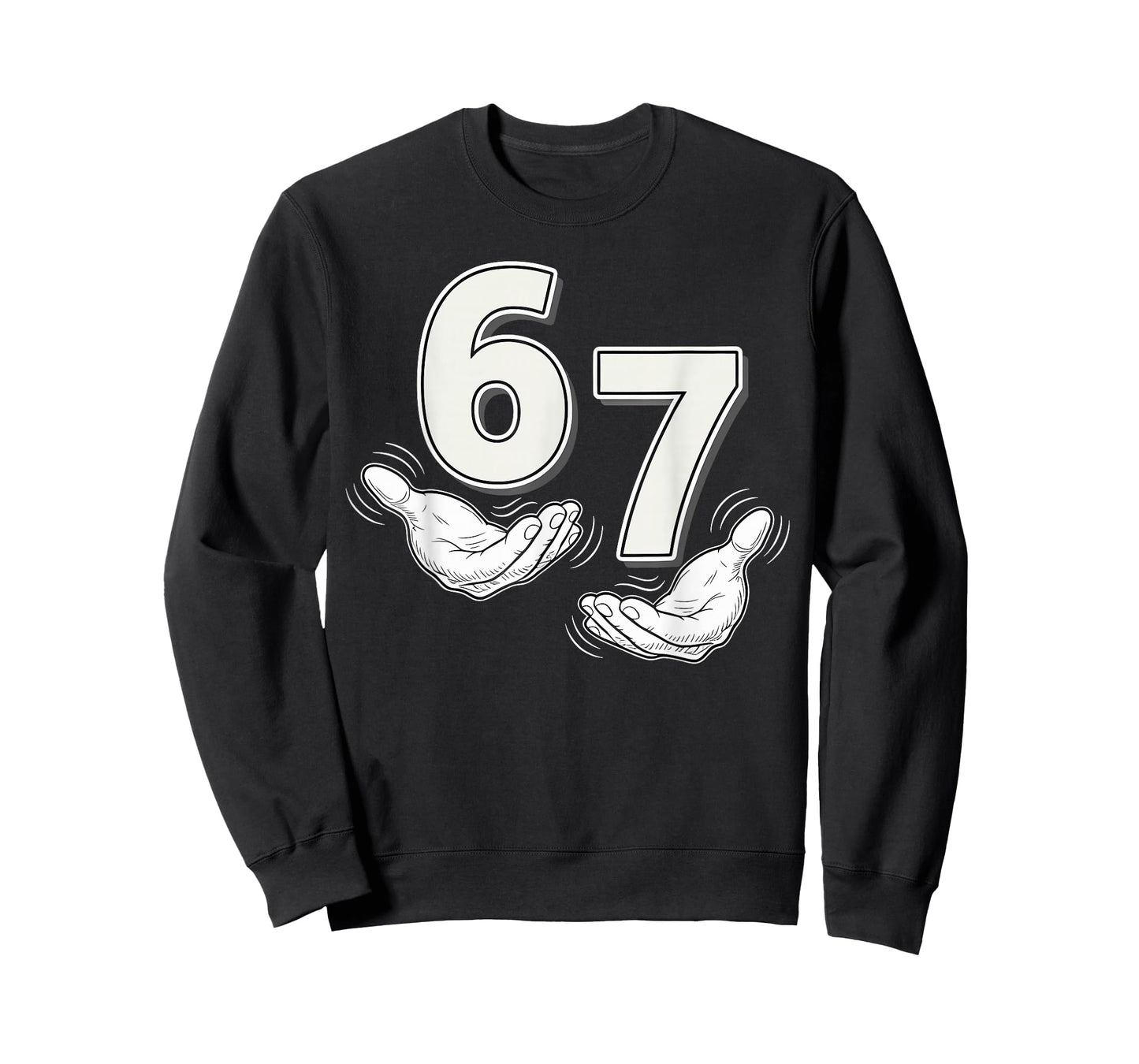 Six Seven 67 6 7 Kids 67 Teen Boys 6-7 Meme Hands Funny 67 T-Shirt