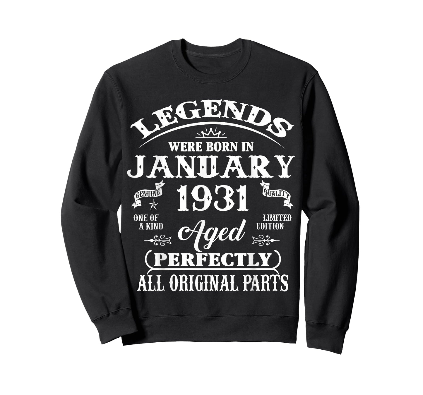 95th Birthday Gift Legend Born in January 1931 95 Yrs Old T-Shirt
