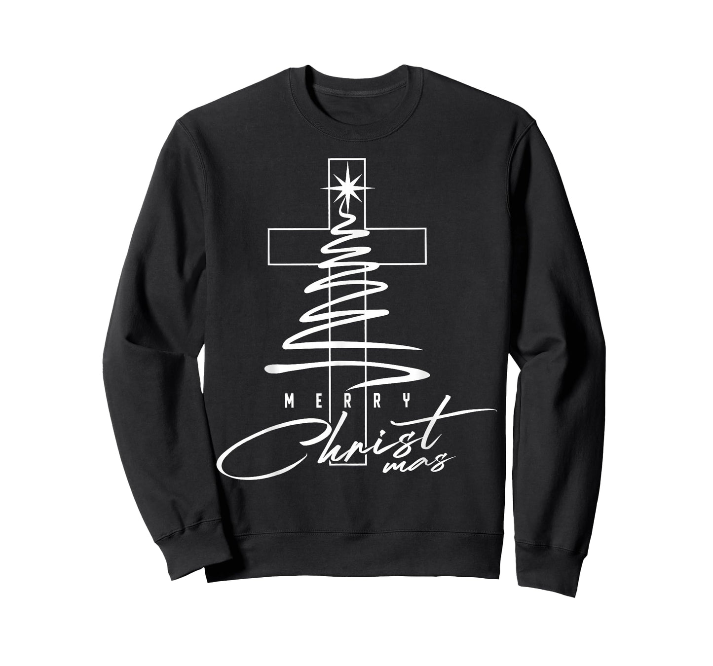Jesus Christian Cross Merry Christmas Pajamas Family Holiday T-Shirt