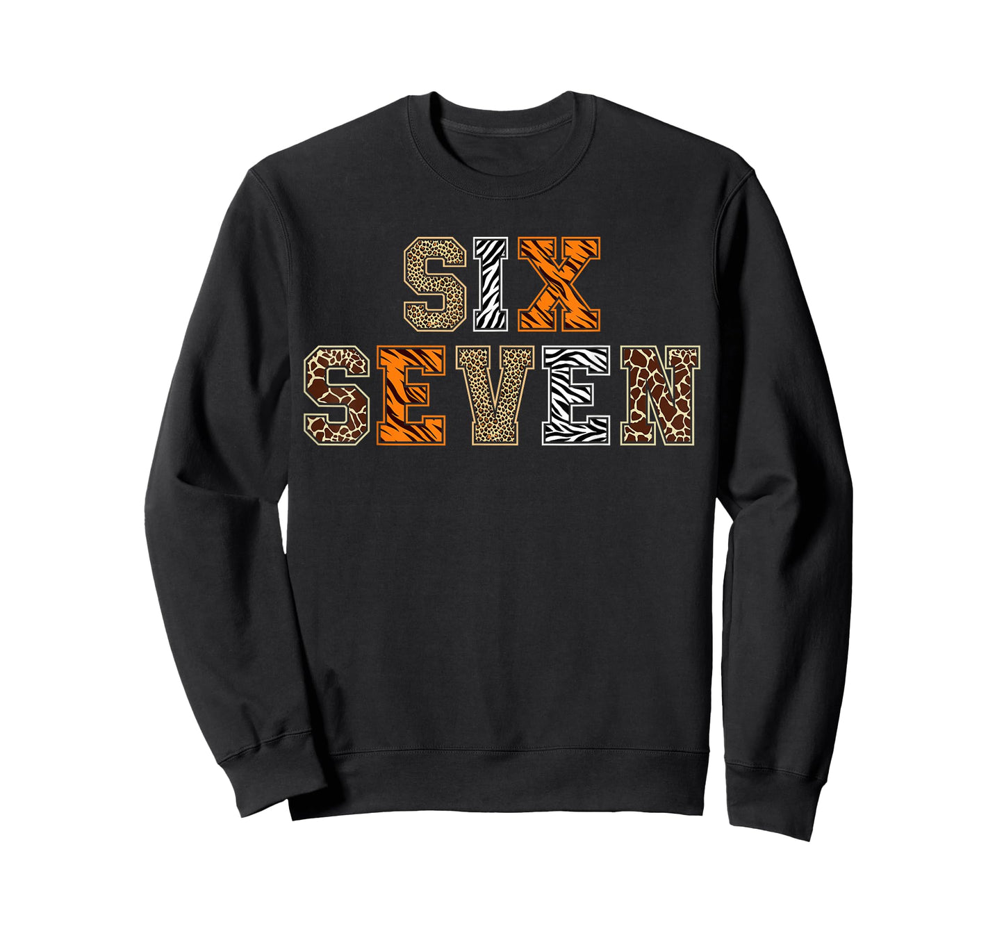 Boys Animal Print Clothes Six Seven Kids Zoo 67 Meme Girls T-Shirt