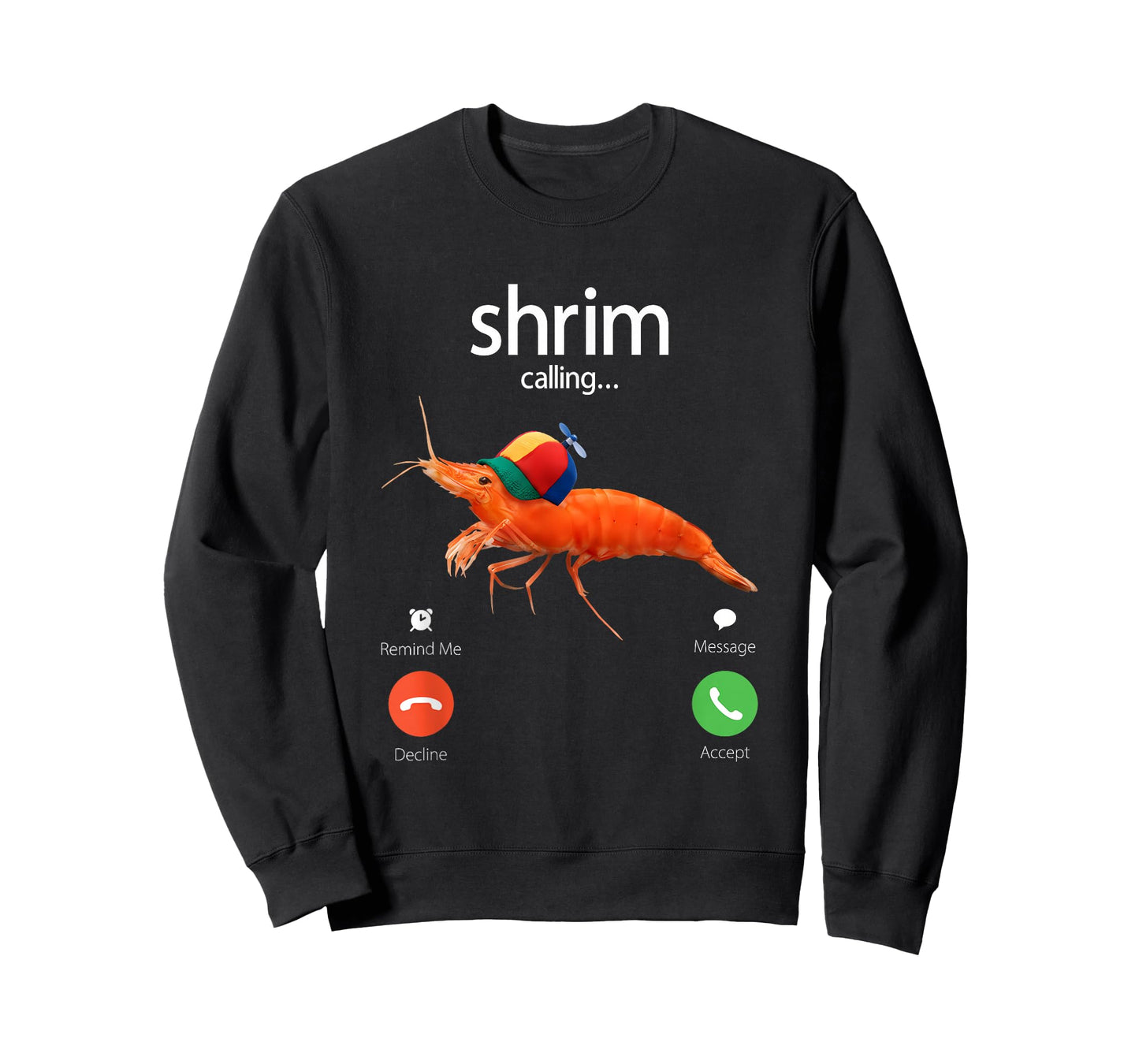 Shrim is Calling, Misspelled Shrimp Incoming Call Meme T-Shirt