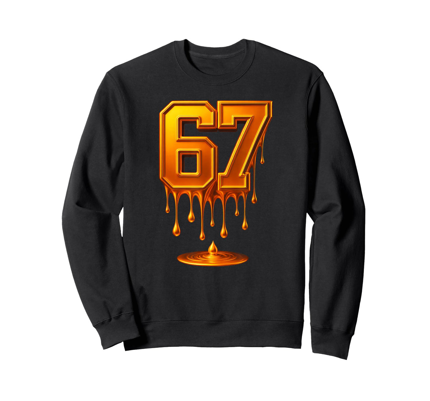 Dripping Gold 67 Meme Respect The Drip 67 Golden Aura Energy T-Shirt