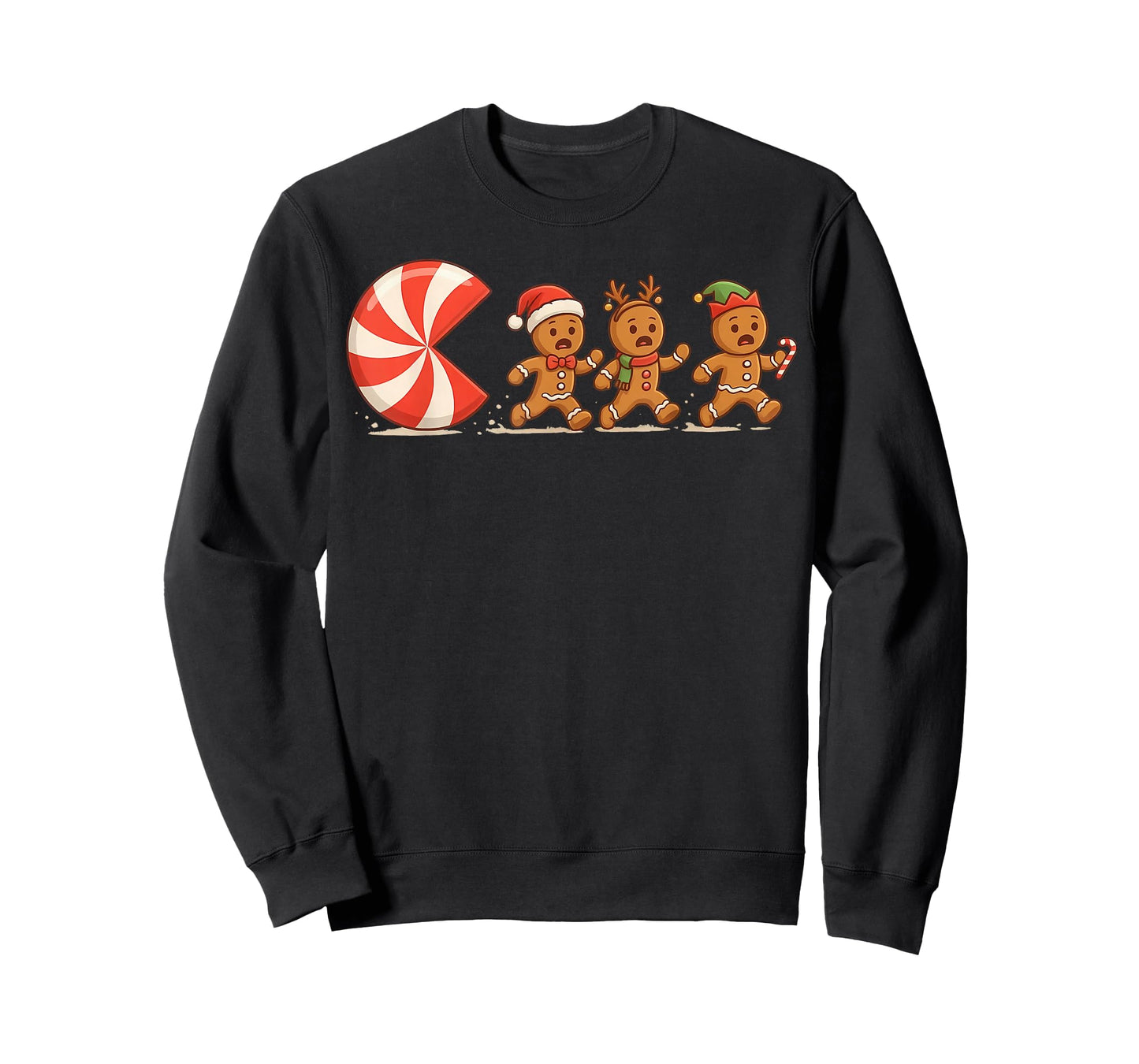 Funny Christmas Cookie Gaming Gingerbread Man Candy Cane T-Shirt
