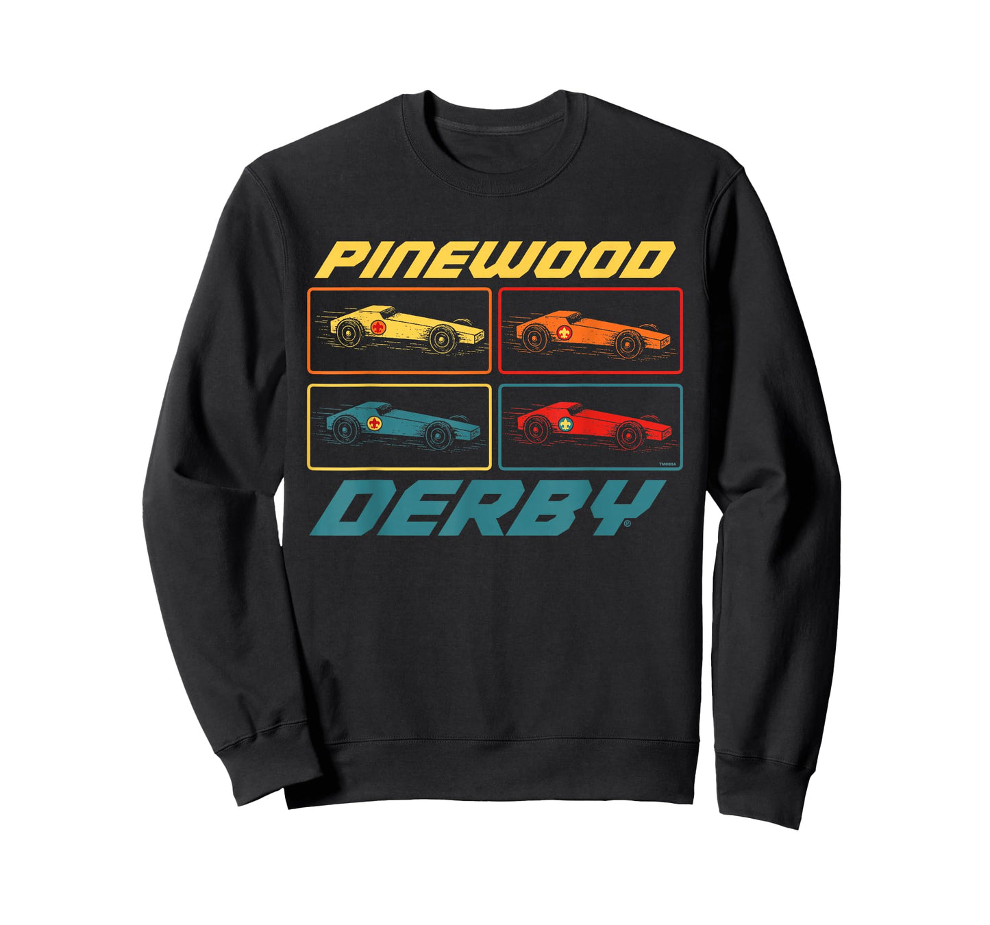Classic Pinewood Derby Pop Art Cub Scouts Retro Race Cars T-Shirt