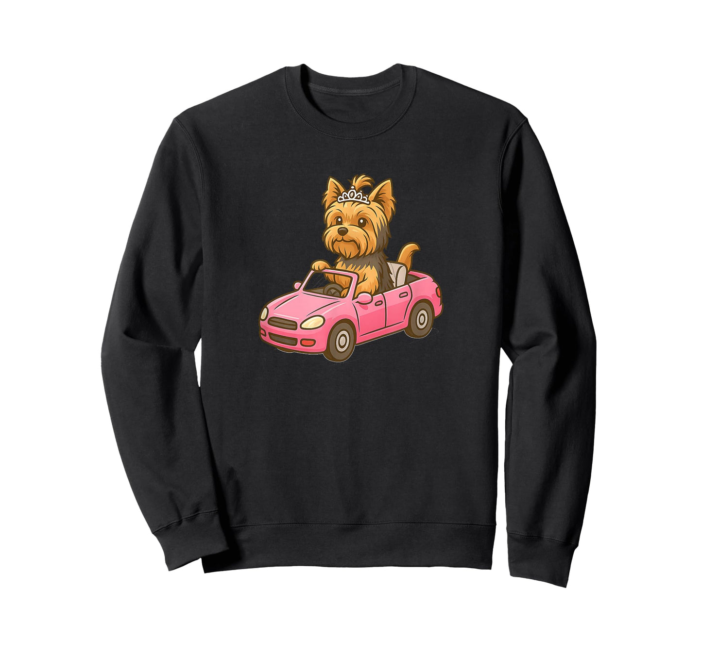 Yorkie Yorkshire Terrier Driving Toy Car - Funny Dog Mom Dad T-Shirt