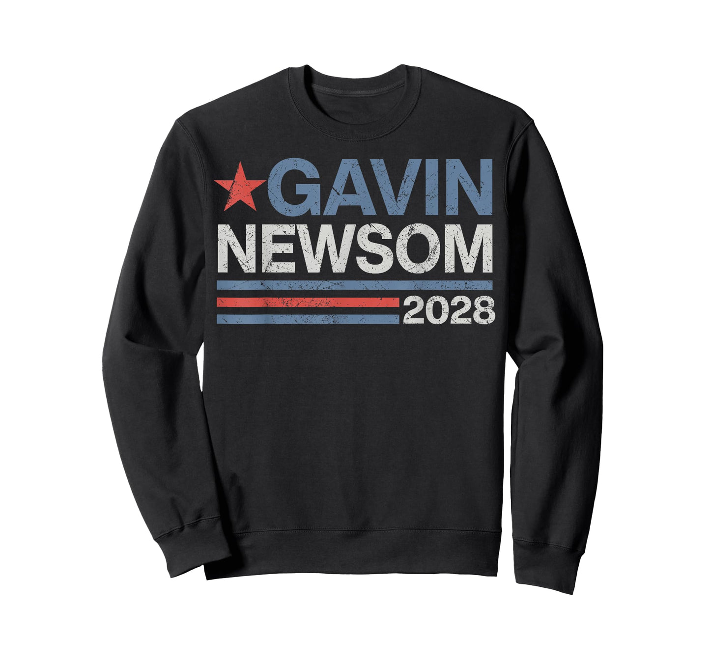 Newsom 2028 President 48 US Flag Election Campaign Men Women T-Shirt