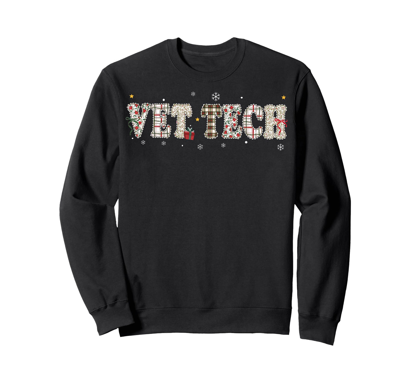 Christmas Vet Tech Coquette Bow Veterinary Technician Xmas T-Shirt