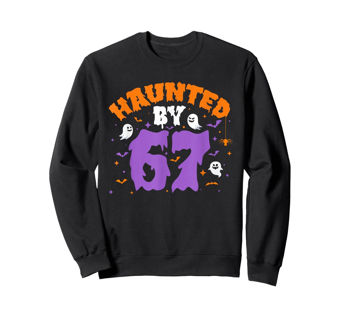 Haunted by 67 Halloween Costume 6 7 Funny Ghost Halloween T-Shirt