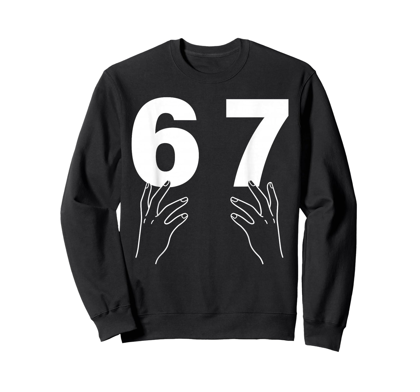 Funny Six Seven 6 7 Meme Gen Alpha Slang 67 Hands T-Shirt