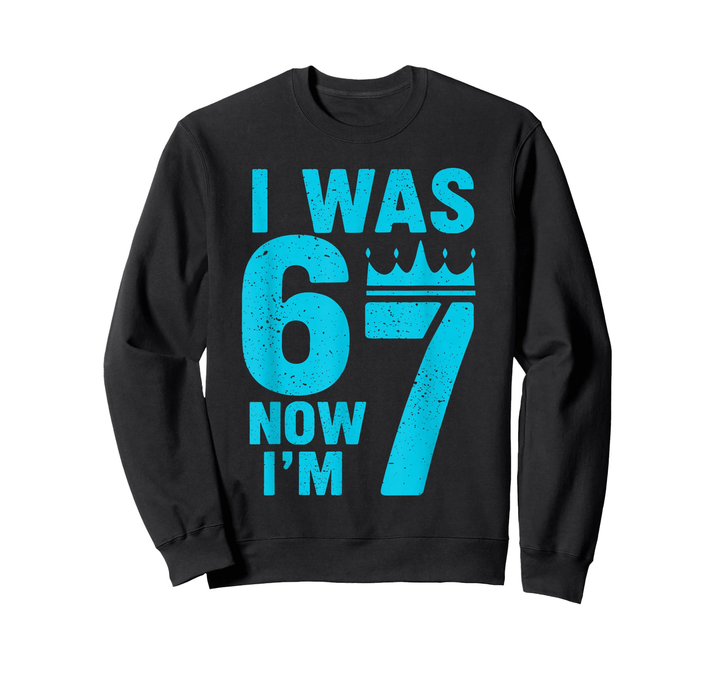 7th Birthday I was 6 Now Im 7 Six Seven 6 7 Kids Boys T-Shirt