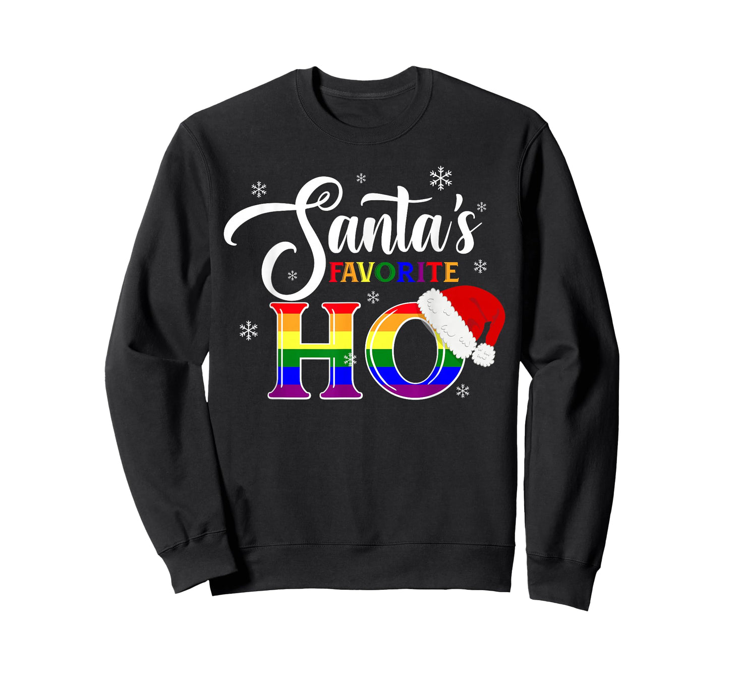 Ugly Sweater Christmas LGBT Gay Lesbian Santas Favorite Ho T-Shirt