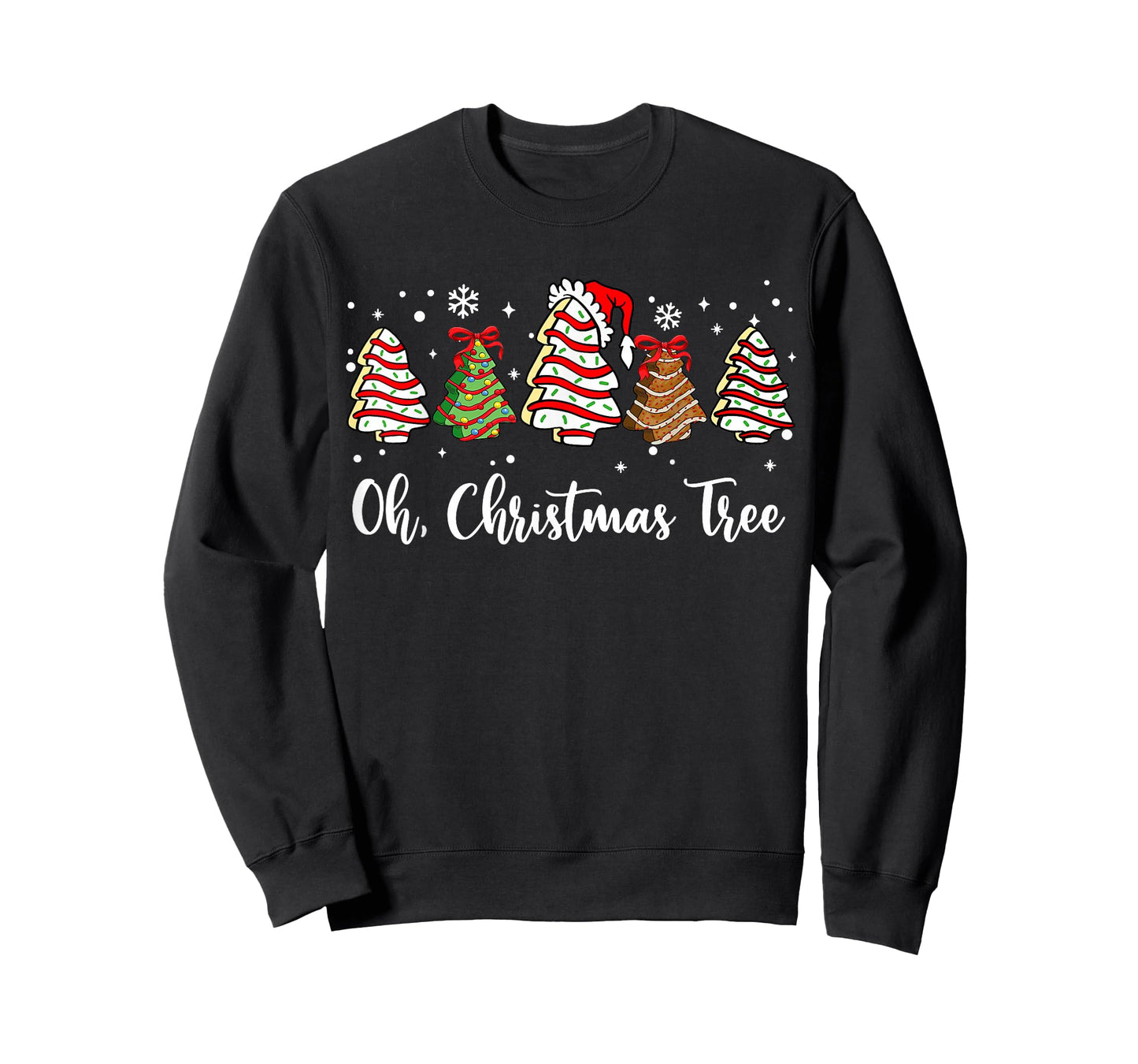Oh Christmas Tree Cakes Debbie Becky Jen Cake Lovers Xmas T-Shirt
