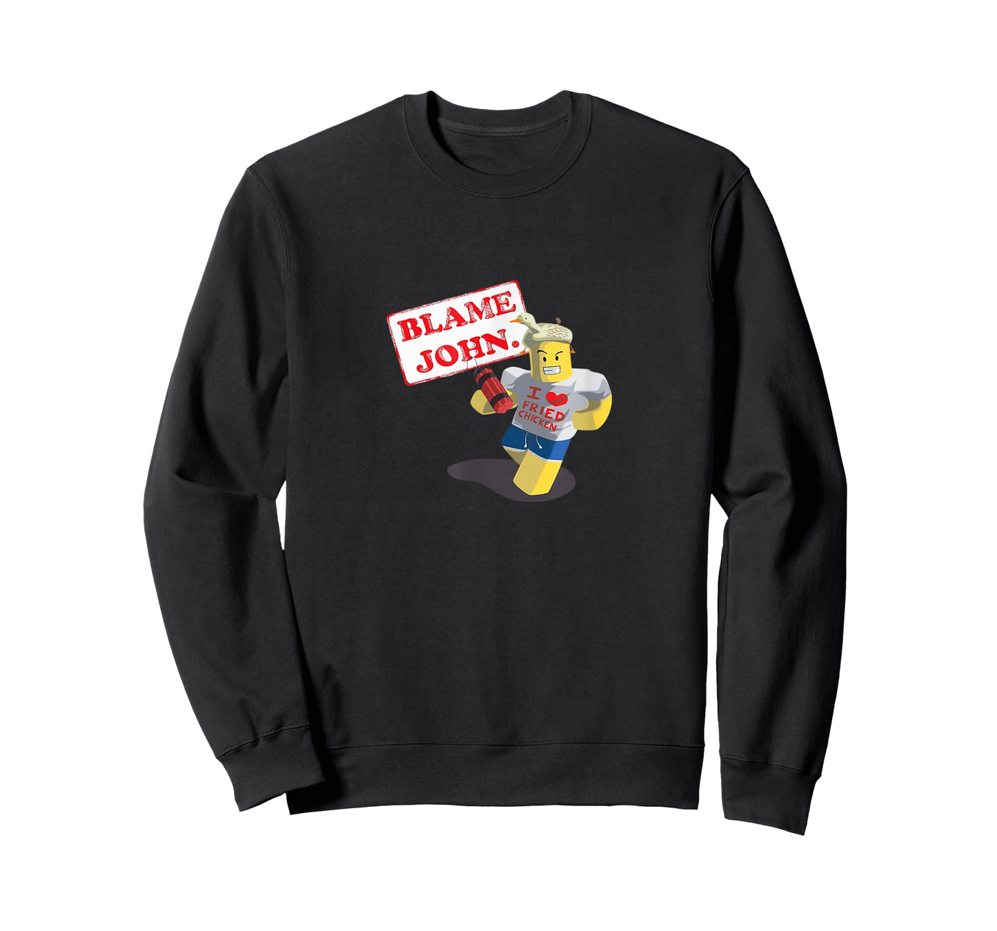 John Shedletsky I Love Fried Chicken! Funny Design T-Shirt