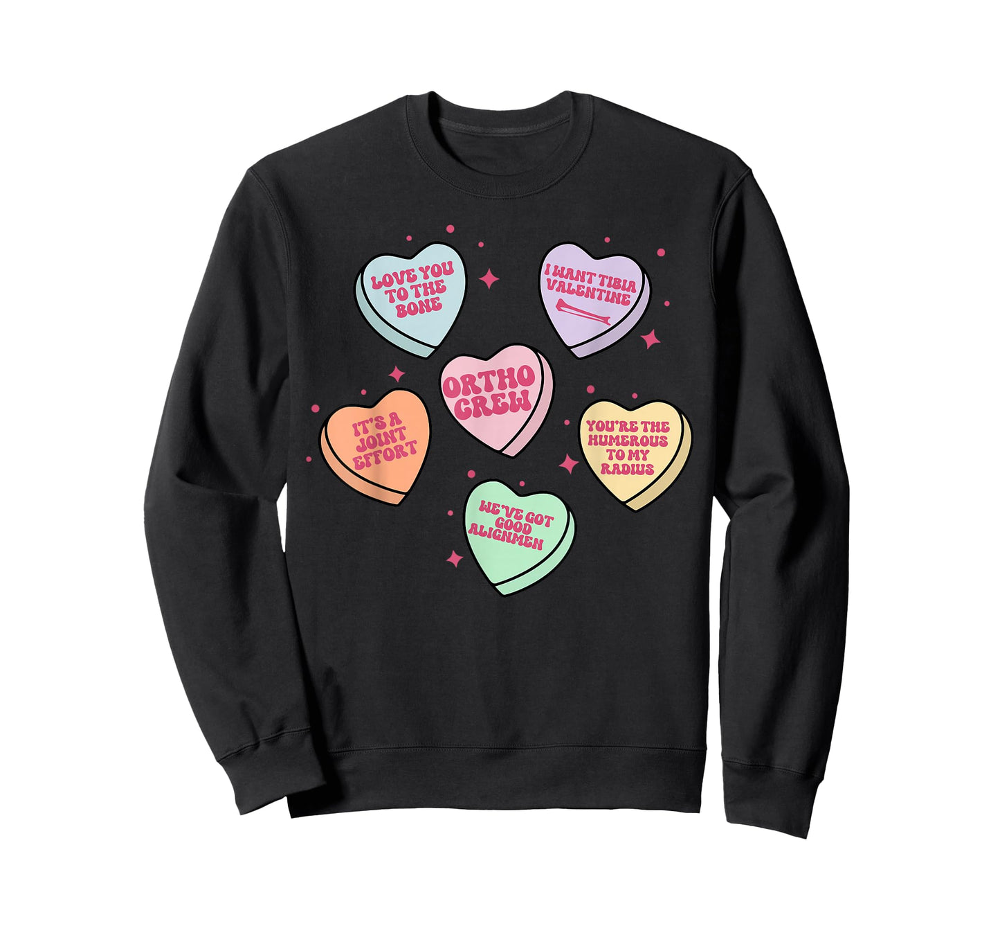 Ortho Crew Candy Heart Valentines Orthopedics Surgeon Nurse T-Shirt