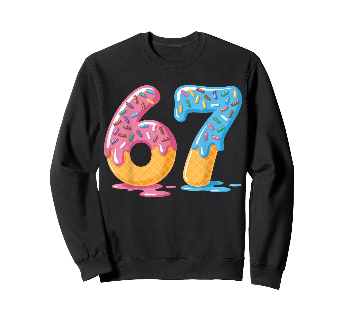 67 Shirt Ice Cream Shorts Funny Meme Slang Six Seven 6 7 T-Shirt
