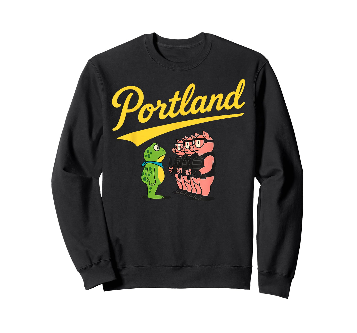 Portland Oregon Frog Vs Pigs Political Protest No Kings T-Shirt