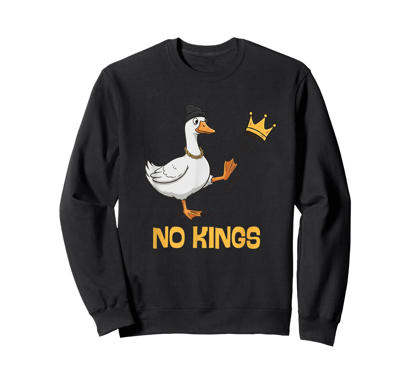 No Kings in America Silly Goose Resist Protest Retro Sign T-Shirt