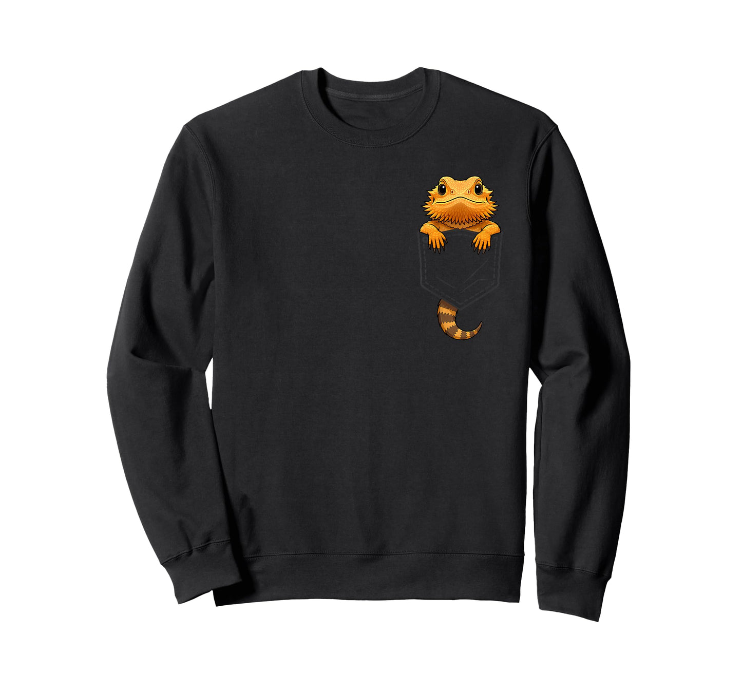 Funny Bearded Dragon Peeking in Pocket Reptile Animal Lover T-Shirt