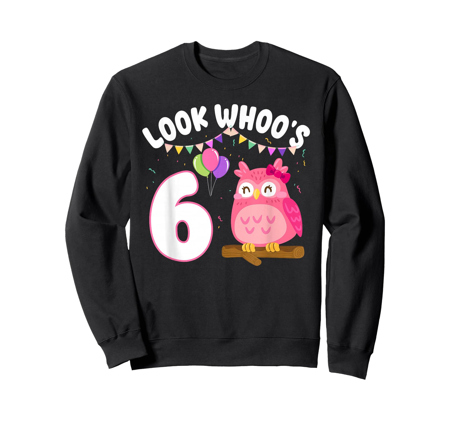 Look Whoo's 6 Year Old Girl Birthday Owl Themed Party 6th T-Shirt