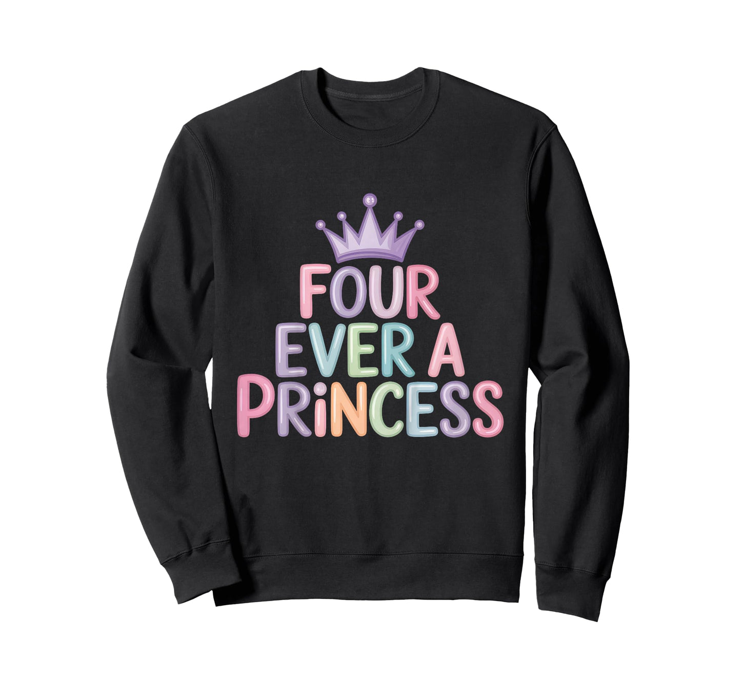Four Ever A Princess 4th Birthday Girls 4 Year Old Girl T-Shirt