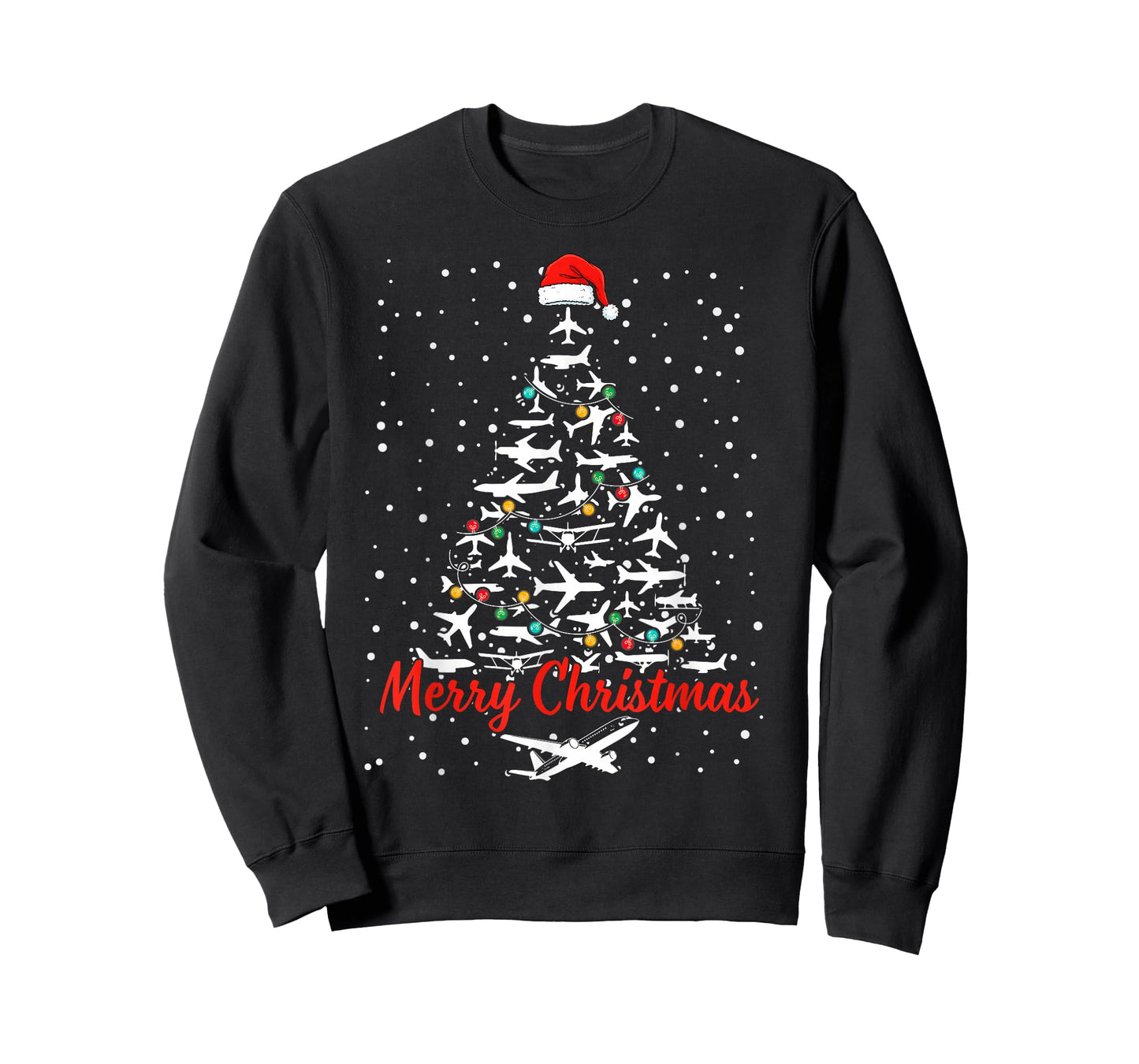 Christmas Airplanes Tree Pilots Merry Christmas Men Boys T-Shirt