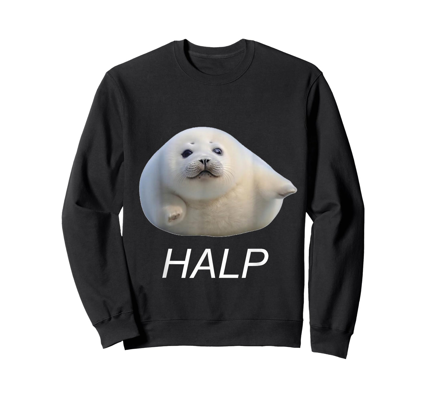 Funny Gen Z Ugly Cute Baby Seal Meme Halp T-Shirt