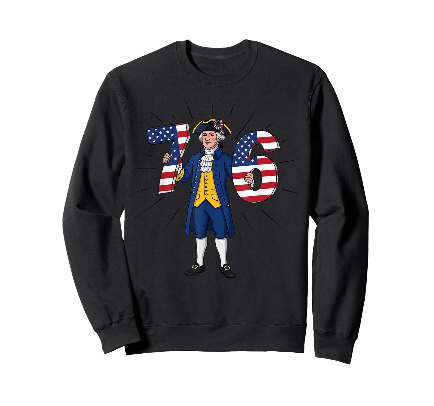 6-7 7-6 George Washington Six Seven American Flag T-Shirt