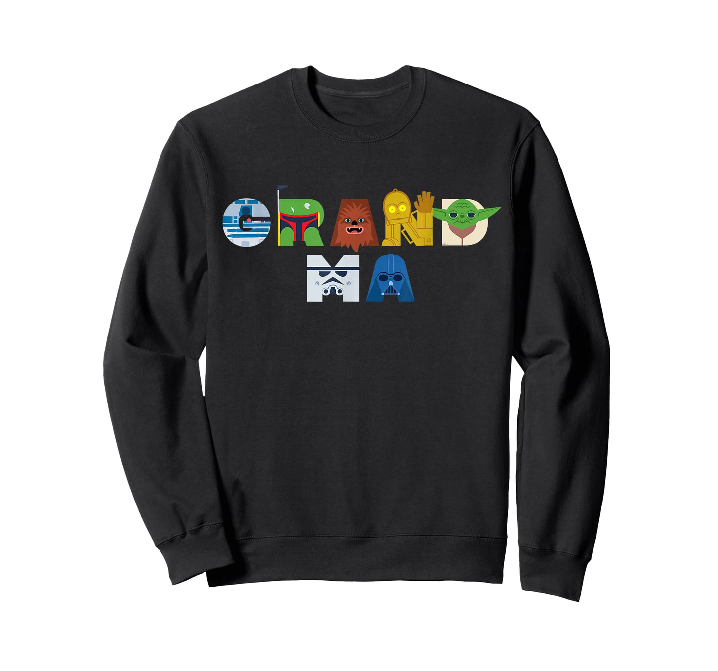 Star Wars Grandma Character Letters Family Trip Matching T-Shirt