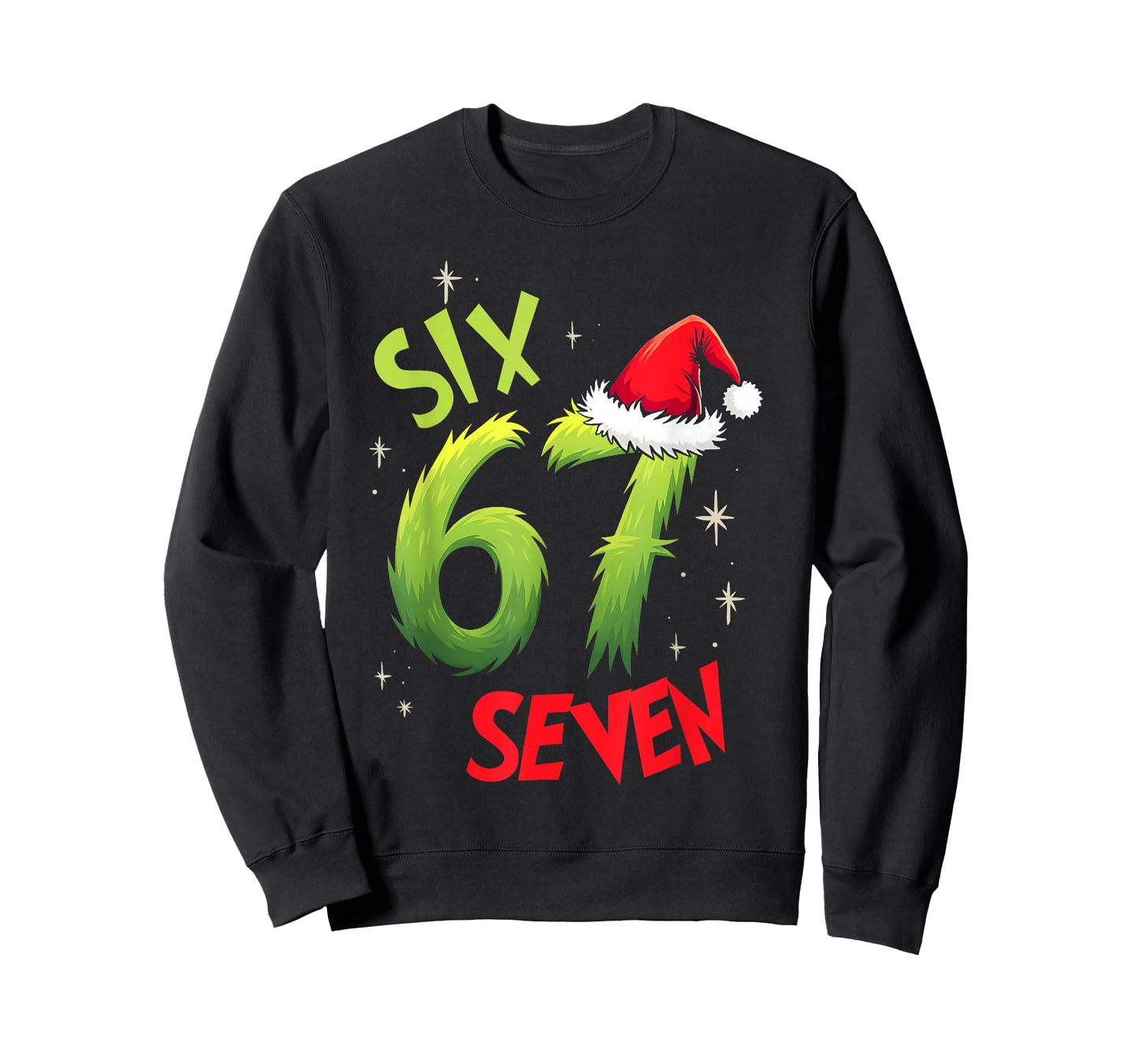 Six Seven 6 7 Gen Z Alpha Meme Slang Merry Christmas Holiday T-Shirt