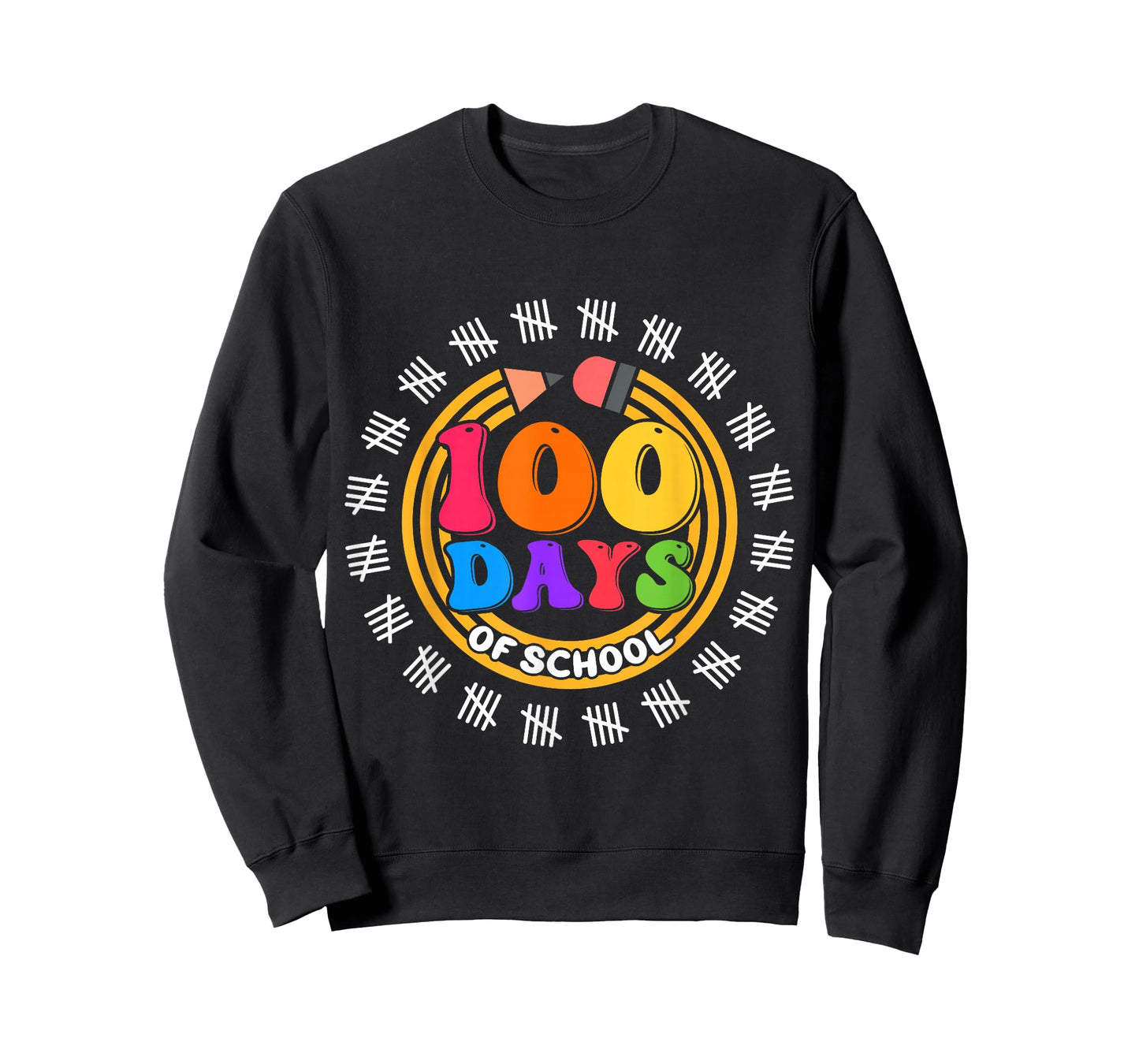 100 Days of School Tally Marks Pencils T-Shirt
