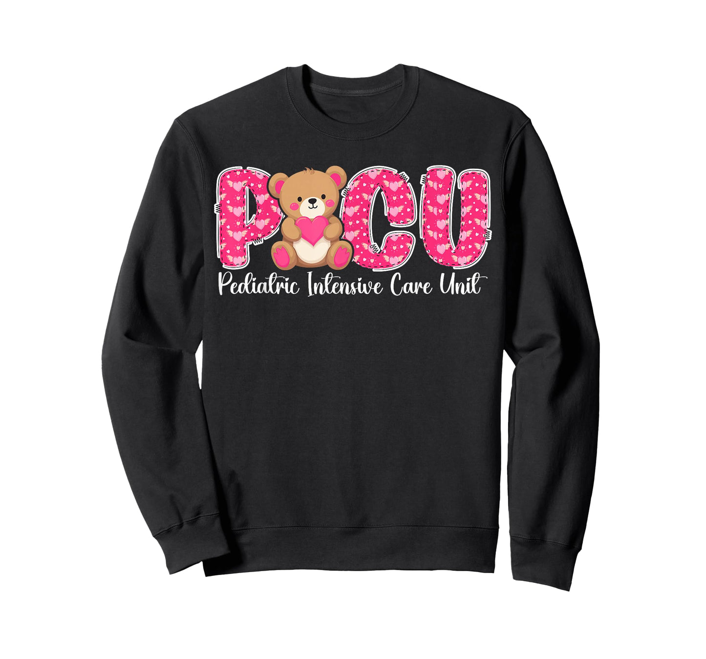PICU Valentine Pediatric Intensive Care Unit Valentines Day T-Shirt