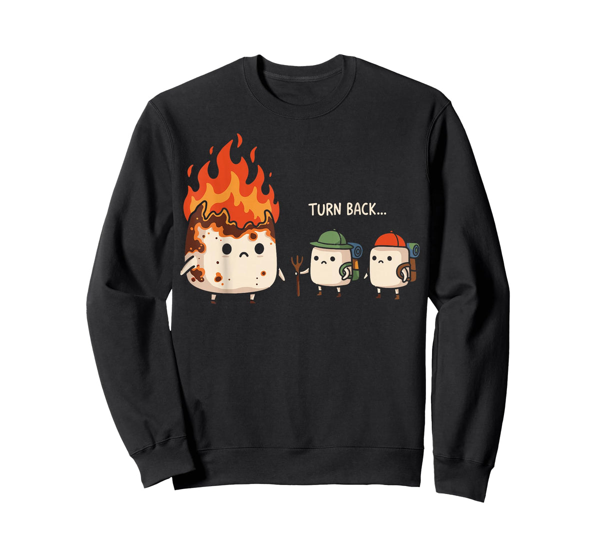 Turn Back Funny Burnt Marshmallow Campfire Camping Trip T-Shirt