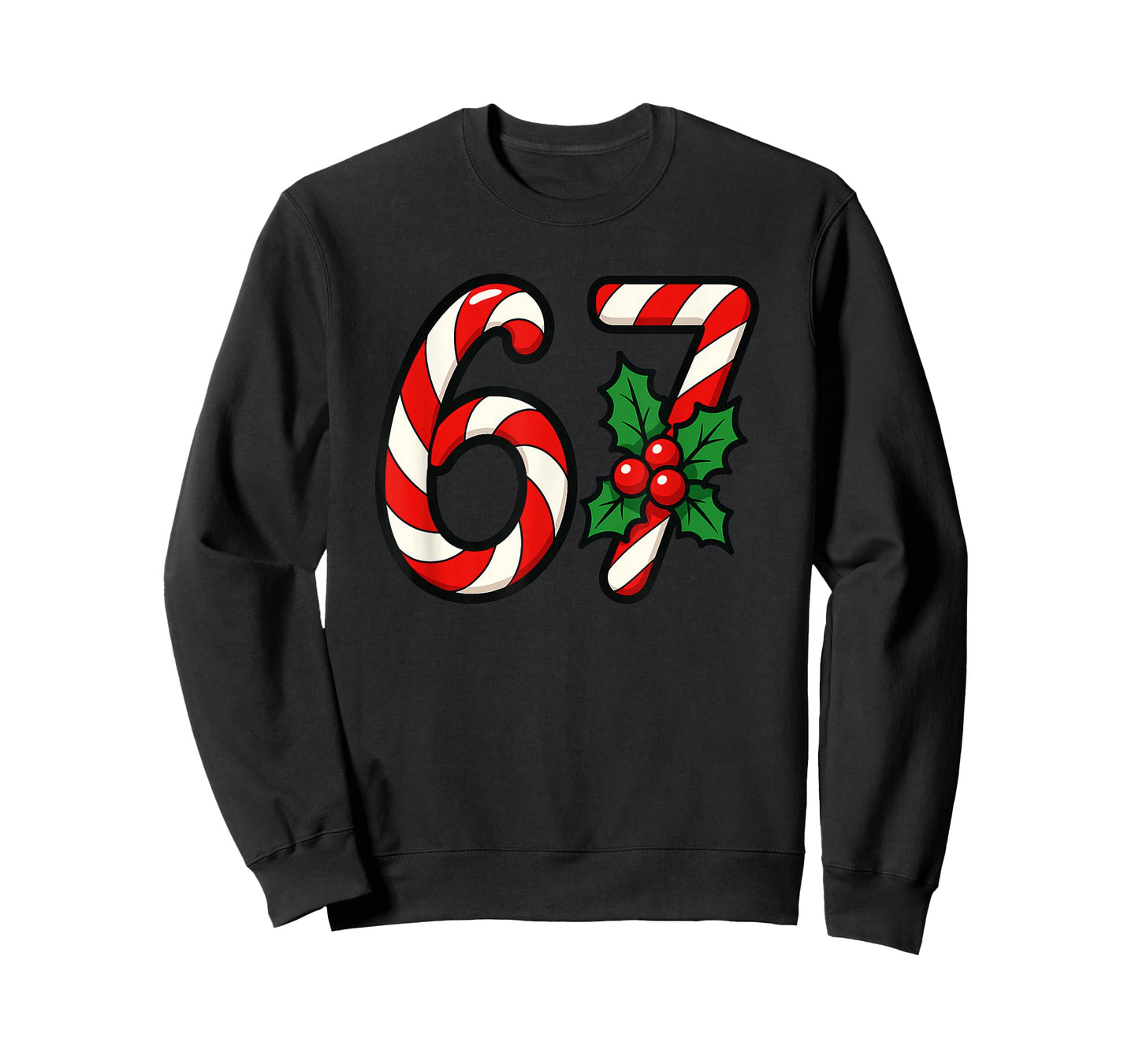 67 Candy Canes Funny Christmas Humor Meme Design T-Shirt