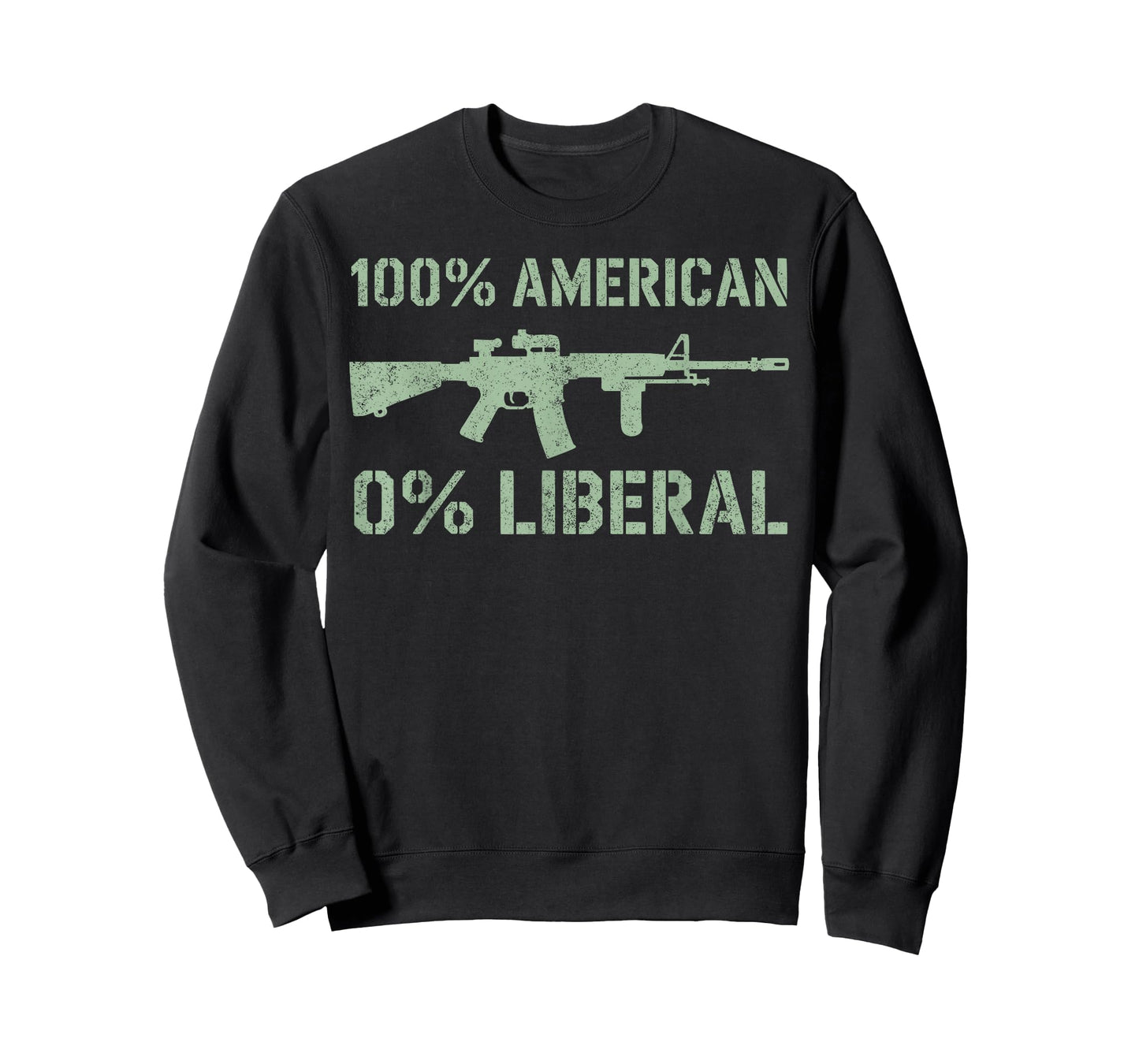 100% American 0% Liberal Patriotic Veterans Military USA T-Shirt
