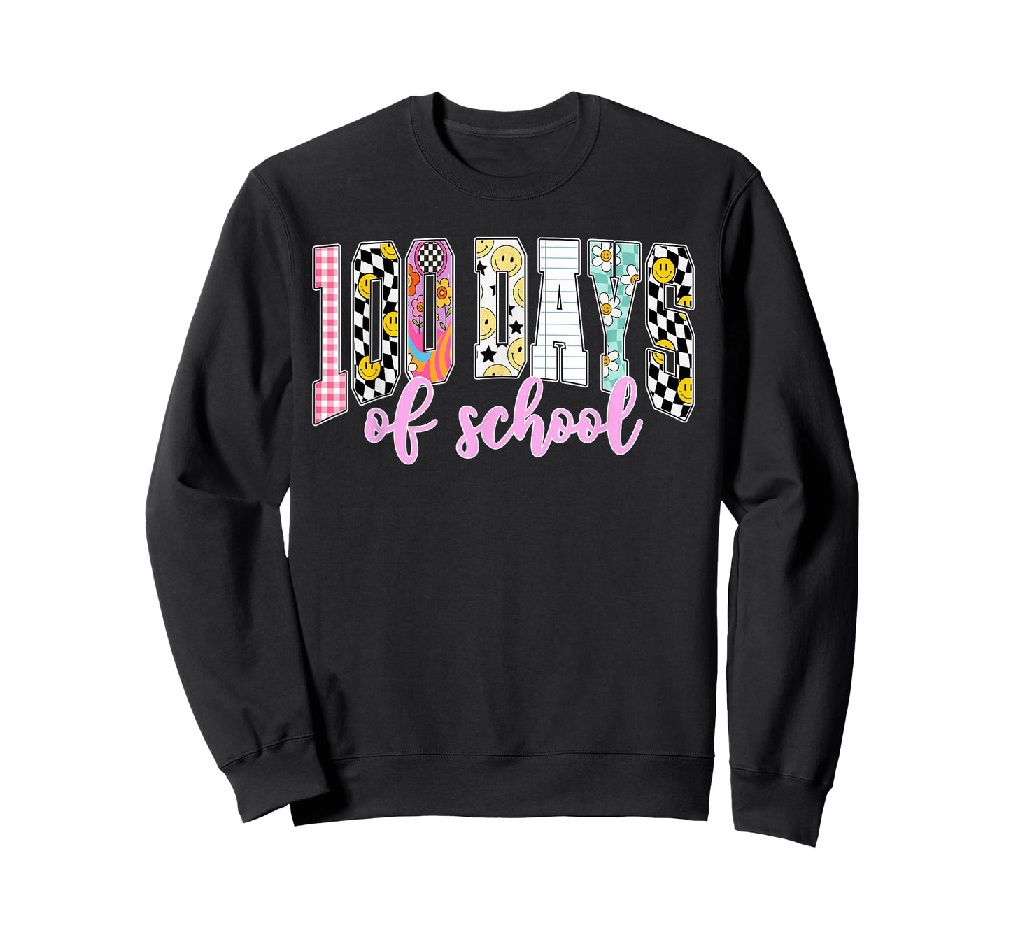 Happy 100 Days of School Student Teacher Kids Groovy Retro T-Shirt