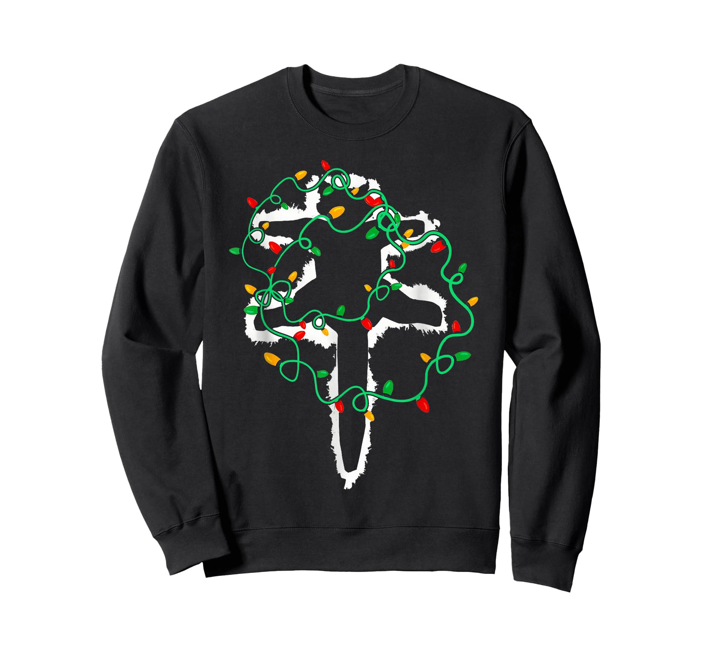 Cat Wrapped in Christmas Lights Meowy Cats Women Men Kids T-Shirt