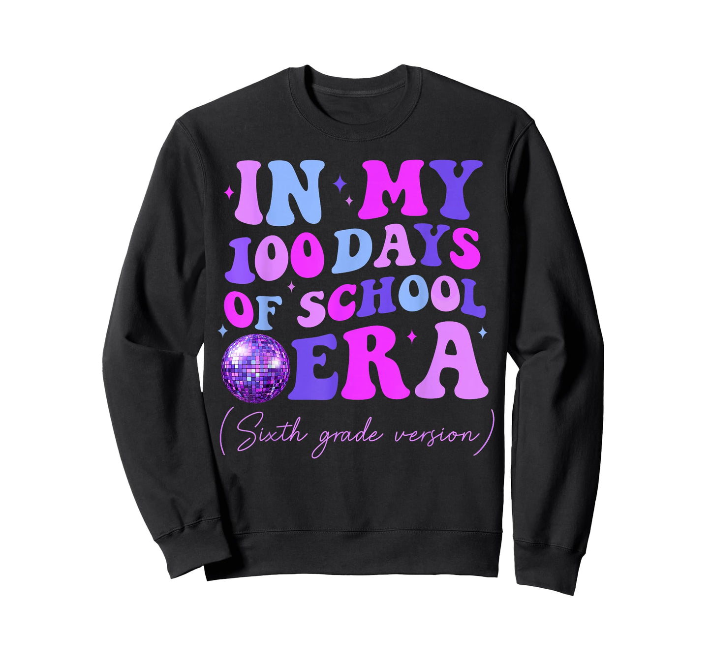 in My 100 Days of School Era Sixth Grade Groovy Teacher Kid T-Shirt