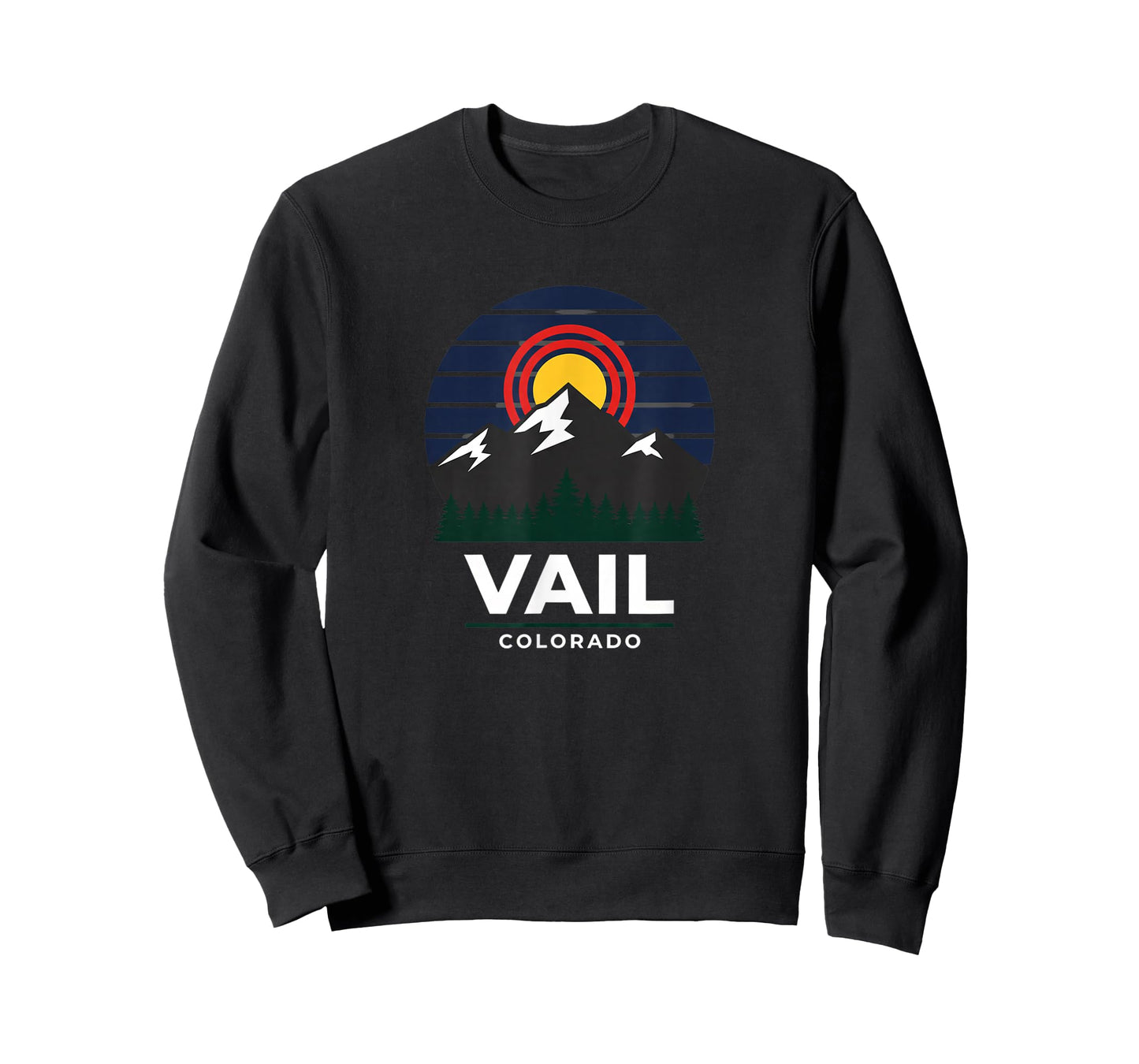 Vail Colorado Mountain Travel Souvenir Ski Town Retro Sunset T-Shirt