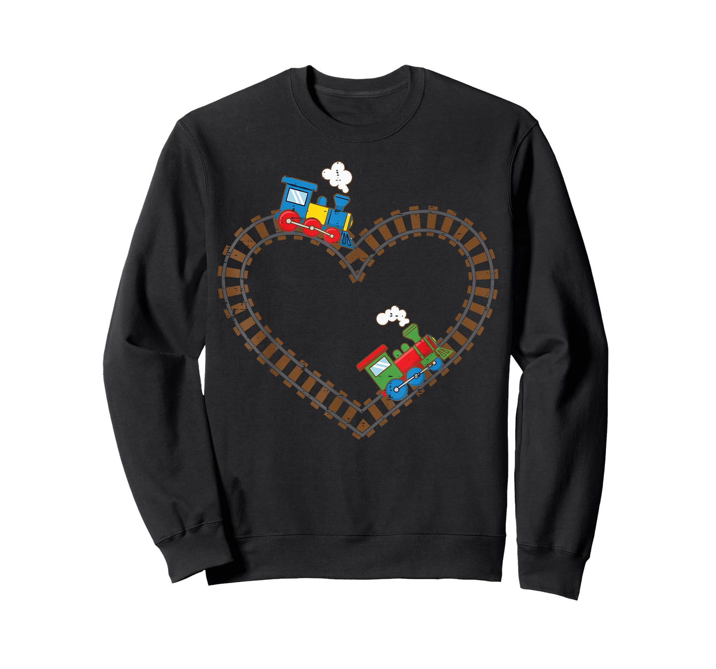 Valentines Day Trains Heart Rail Cute Toddler Boys Kids T-Shirt